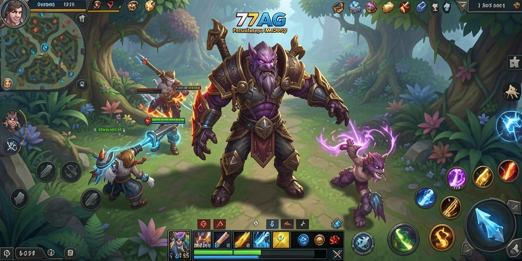 Tampilan gameplay menarik yang menggambarkan pertempuran epik di <strong>77AG</strong>.
