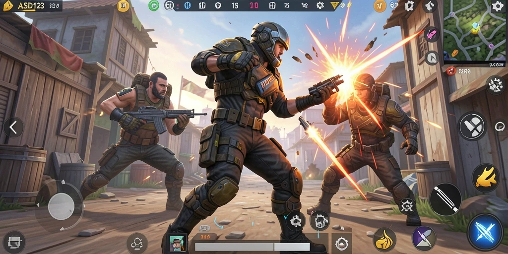 Gameplay seru dengan pertarungan intens di ASD123.