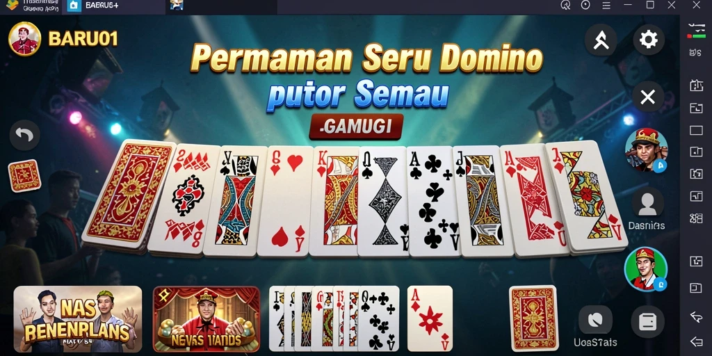 Tampilan gameplay domino yang menarik dan seru.
