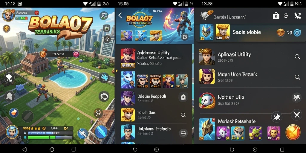 Tampilan antarmuka utama BOLA07 dengan berbagai fitur Utility.