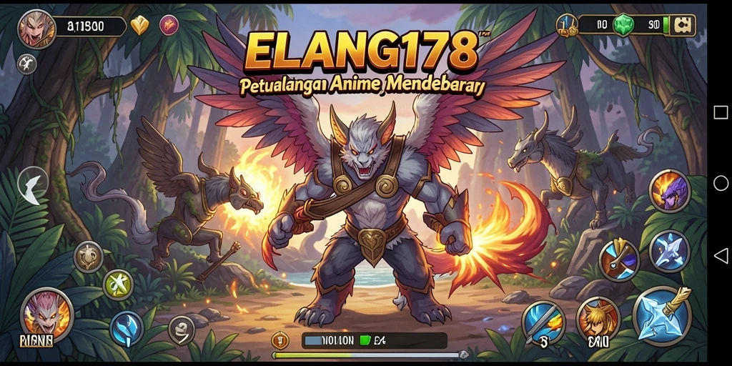 Tampilan gameplay seru dari ELANG178 dengan karakter Anime yang beragam.