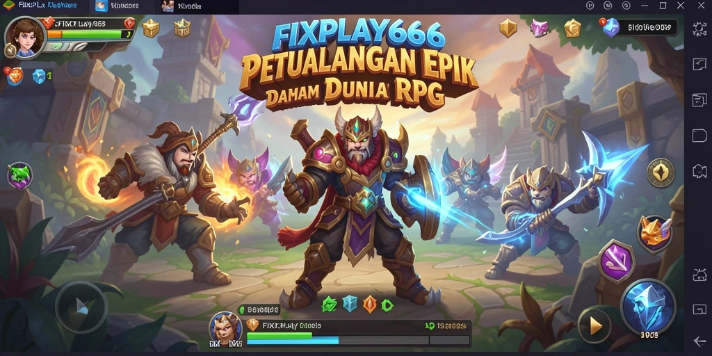Tampilan menakjubkan dari gameplay petualangan RPG FIXPLAY666.