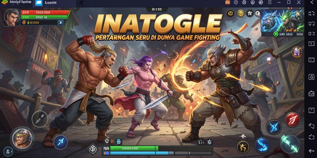 Screenshot gameplay INATOGEL menampilkan aksi pertarungan yang mendebarkan.