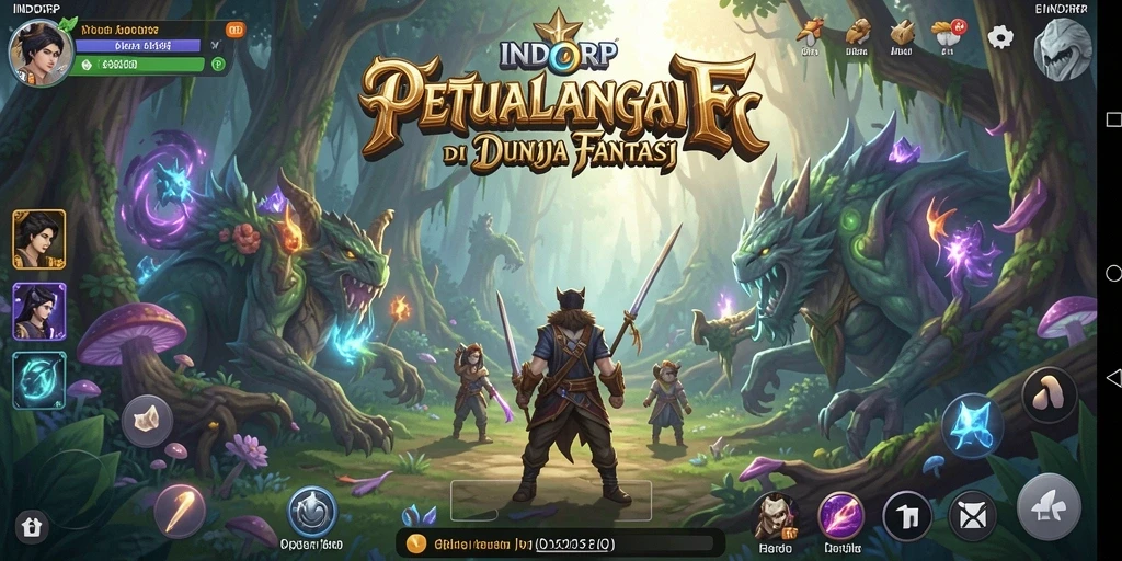 Tampilan menarik dari gameplay RPG INDORP dengan karakter dan pertempuran yang dinamis.