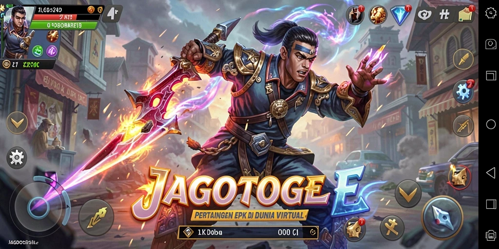 Gameplay pertarungan seru di JAGOTOGEL dengan karakter yang beragam.