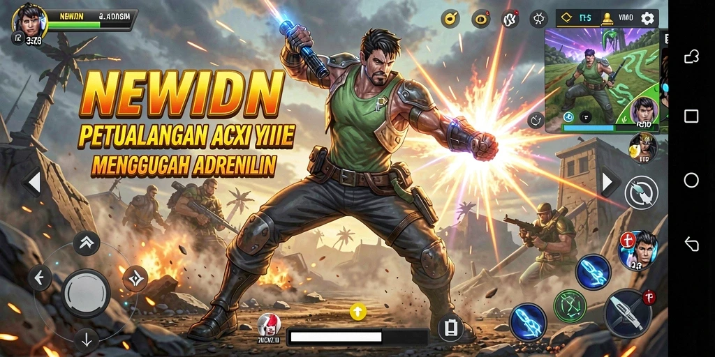Gameplay seru penuh aksi dalam NEWIDN.