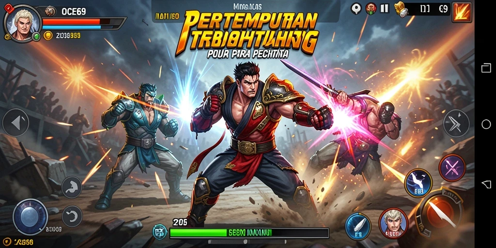 Screenshot gameplay OCE69 yang menampilkan aksi pertarungan seru.