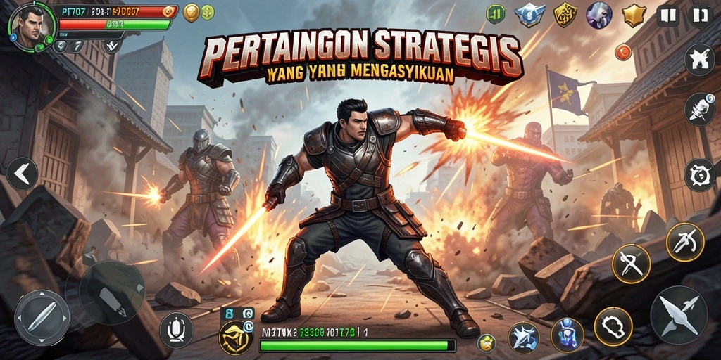 Screenshot gameplay <strong>PT707</strong> menampilkan pertempuran strategi yang mendebarkan.