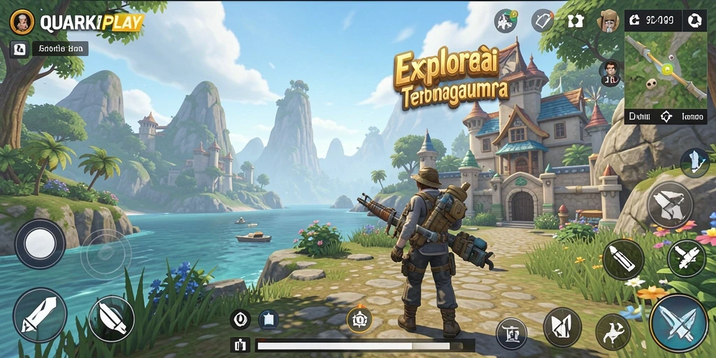 Screenshot gameplay OPEN WORLD QUARKPLAY yang menampilkan petualangan seru.