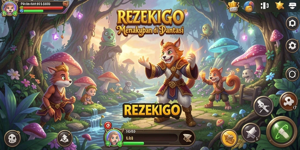Tampilan gameplay <strong>REZEKIGO</strong> menampilkan petualangan seru di dunia fantasi.