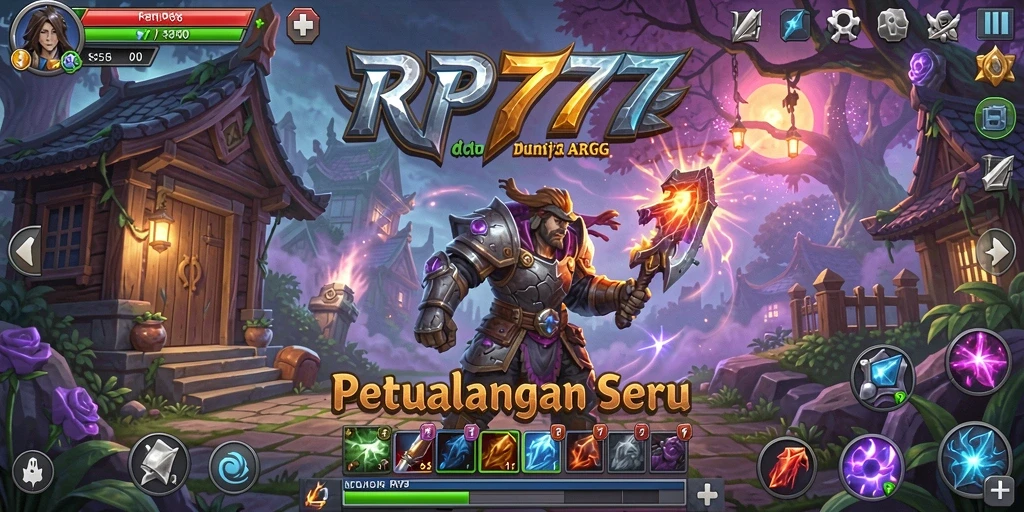 Tampilan gameplay seru RP777 dalam aksi petualangan ARPG.