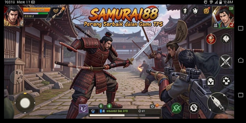 Gameplay seru dengan pertempuran samurai yang mendebarkan.