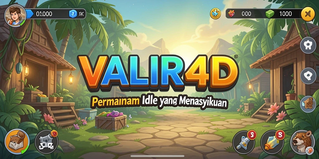Tampilan gameplay <strong>VALIR4D</strong> dengan karakter dan sumber daya yang berkembang.