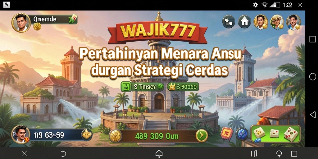 Tangkapan layar gameplay menampilkan menara yang berjuang melawan gelombang musuh.